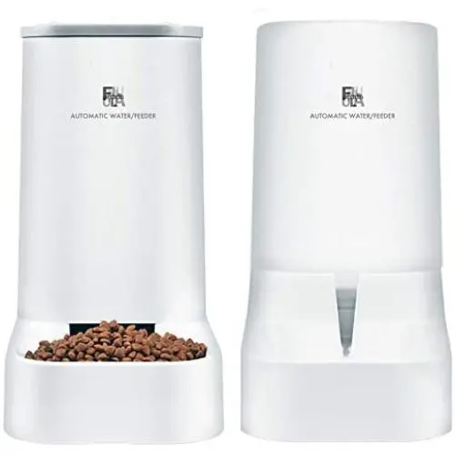 FUNLULA FUNLULA FUNLULA Pet Food Feeder and Water Feeder Self-Dispensing Gravity Automatic Dispenser Bundle Station Device Set for Large Middle Small Cats Dogs Kitten Puppy FUNLULA FUNLULA FUNLULA Pet Food Feeder and Water Feeder Self-Dispensing Gravity Automatic Dispenser Bundle Station Device Set for Large Middle Small Cats Dogs Kitten Puppy