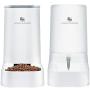 FUNLULA FUNLULA FUNLULA Pet Food Feeder and Water Feeder Self-Dispensing Gravity Automatic Dispenser Bundle Station Device Set for Large Middle Small Cats Dogs Kitten Puppy