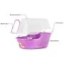 Covered Litter Box, Jumbo Hooded Cat Litter Box Holds Up to Two Small Cats Simultaneously,Extra Large Purple by Petphabet