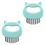 2 Pcs Cat Dog Comb Pet Grooming Massage Tool, Cat Dog Brush Pet Shell Comb for Removing Matted Tangled and Loose Hair (Green)