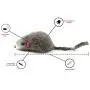 AXEL PETS 60 Furry Mice with Catnip and Rattle Sound Made of Real Rabbit Fur Interactive Catch Play Mouse Toy for Cat, Box of 60 Mice