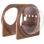 MYZOO Spaceship Alpha, Warm and Cozy Pet Bed for Cat & Dog, Designed & Modern Cat House, Wooden Cat Furniture(Oak & Walnut)