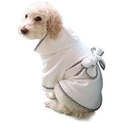 DONGKER Dog Bathrobe, Dog Drying Towel Robe with Waist Belt, Easy Wear Robe for Puppy Small Medium Large Cats