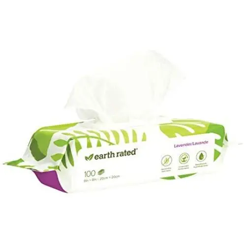 Earth Rated Dog Wipes, 100 Plant-Based and Compostable Wipes for Dogs, USDA-Certified 99 Percent Biobased, Hypoallergenic, Lavender-Scented 8x8 Deodorizing Grooming Pet Wipes for Paws, Body and Butt Earth Rated Dog Wipes, 100 Plant-Based and Compostable Wipes for Dogs, USDA-Certified 99 Percent Biobased, Hypoallergenic, Lavender-Scented 8x8 Deodorizing Grooming Pet Wipes for Paws, Body and Butt