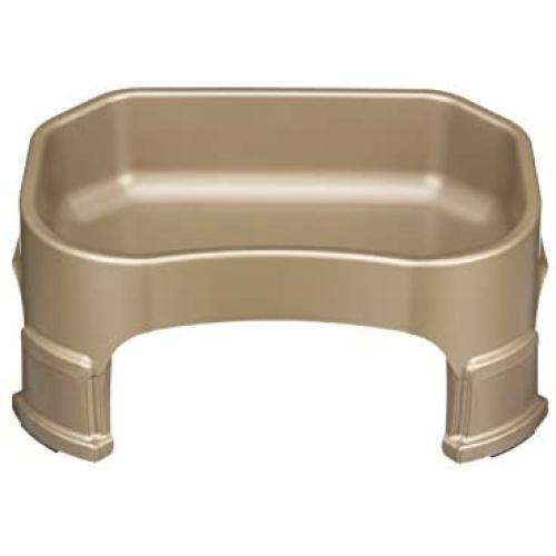 Neater Pet Brands Big Bowl with Leg Extensions - (1.25 Gallon/160 oz, Champagne) Huge Jumbo Trough Style Dog Pet Water Dish