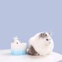 GZL Pet Waterer with Water Level Window, 4-Fold Purifier Filter, Ultra-Quiet Ceramic Waterfall Fancy Fountain, Automatic Drinking Fountain for Cats and Dogs