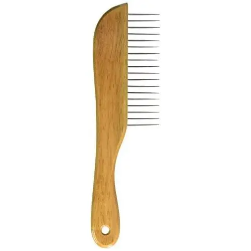 OmniPet Leather Brothers Cocker/Poodle Wooden Handle Comb OmniPet Leather Brothers Cocker/Poodle Wooden Handle Comb