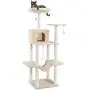 PAWZ Road Cat Tree 60 Inches Multilevel Cat Towers with Luxury Condos,Fully Wrapped Sisal Scratching Post,Plush Hammock and Dangling Balls