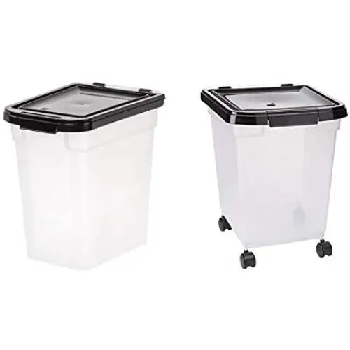 IRIS Nesting Airtight Pet Food Container, Medium with IRIS Nesting Airtight Pet Food Container, Large IRIS Nesting Airtight Pet Food Container, Medium with IRIS Nesting Airtight Pet Food Container, Large