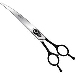 Fenice Dog Grooming Curved Scissors for Pets, Japan 440C Stainless Steel, Sharp blade, Suitable for Professional Beauticians （7.0/7.5/8.0 inch）