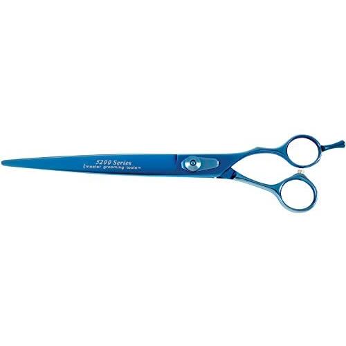 Master Grooming Tools 5200 Blue Titanium Shears — High-Performance Shears for Grooming Dogs - Straight, 8½''