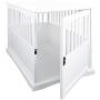 Casual Home Wooden Large Pet Crate, End Table, White