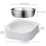 Cat Dog Food Bowls:Slanted Cat Bowls for Food and Water,Stainless Steel Dog Bowl with Heavy Stand for Cats and Small Dogs,Non-Slip Non-Spill and Easier to Reach Food