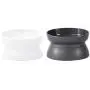 QINYUAN Cat Bowl, Pet Feeder Raised Food Kitten Stress Free Double Side Use Feeding Dish QINYUAN Cat Bowl, Pet Feeder Raised Food Kitten Stress Free Double Side Use Feeding Dish