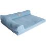 Armarkat Model D08A Medium Bolstered Pet Bed Cushion with Poly Fill Cushion, Soothing Blue