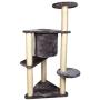 Iconic Pet Three Tier Deluxe Cat Tree Condo with Sisal Rope Scratching Posts & Plush Carpet, Grey, 45.7''
