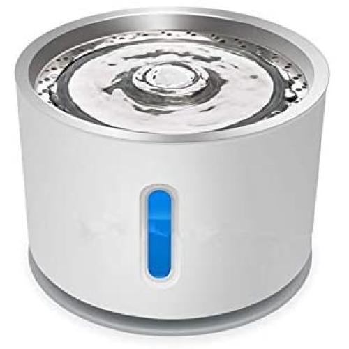 Pet Drinking Pet Water Fountain Stainless Steel LED Indicator Automatic Pet Water Fountainfor Cats Dogs Multiple Pets 81oz/2.4L Dog Water Bottle