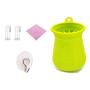Upgrade 2 in1 Dog Paw Cleaner, Pet Grooming Brush, Portable Pet Paw Cleaner, with Towel, Suction Cup Hookand Finger Toothbrush, Soft Silicone Dog Foot Washer for Dog Cat Grooming with Muddy Paws-S