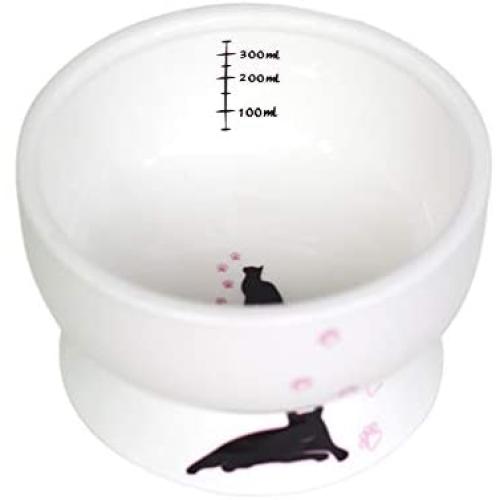 Leo Cat Bowls, Elevated Cat Bowls, Raised Cat Food Water Bowl, Anti Vomiting, No Spill Pet Water Bowl for Cats or Dogs, 11.82oz, Cat Bowls Ceramic, Raised Pet Bowl, Easy to Clean, Dishwasher Safe