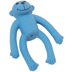 Coastal Pet Lil Pals 4'' Latex Monkey Dog Toy with Squeaker, Blue (1-Unit)