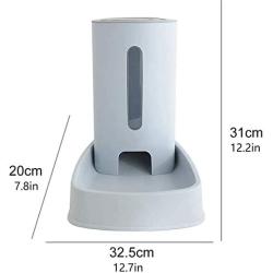 CHZHENG Dog Food Dispenser, Automatic Dog Cat Food Feeder Slow Gravity Feed Bowl Large Capacity, for Small Medium Large Cat Dog Pets