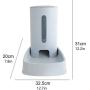 CHZHENG Dog Food Dispenser, Automatic Dog Cat Food Feeder Slow Gravity Feed Bowl Large Capacity, for Small Medium Large Cat Dog Pets