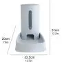 CHZHENG Dog Food Dispenser, Automatic Dog Cat Food Feeder Slow Gravity Feed Bowl Large Capacity, for Small Medium Large Cat Dog Pets CHZHENG Dog Food Dispenser, Automatic Dog Cat Food Feeder Slow Gravity Feed Bowl Large Capacity, for Small Medium Large Cat Dog Pets