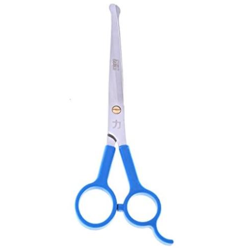 ShearsDirect Stainless Steel Curved Ball Tip Grooming Shear, 6.5-Inch
