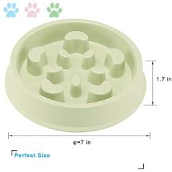 UPSKY Slow Feeder Dog Bowl No Choking Slow Feeder Bloat Stop Dog Food Water Bowl with Funny Pattern (Set of 2)