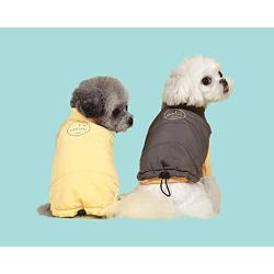 Cold Weather Dog Warm Snap Drawstring Contrast Colorful Vest Jacket Coats,Pet Winter Clothes for Small Medium Large Dogs. Toy Poodle,Yorkshire,Maltese