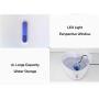 Cat and Dog Water Fountain, Ultra Quiet Water Level Window with LED Light, USB Charging Automatic Drinking Dispenser for Pets,Blue