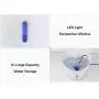 Cat and Dog Water Fountain, Ultra Quiet Water Level Window with LED Light, USB Charging Automatic Drinking Dispenser for Pets,Blue