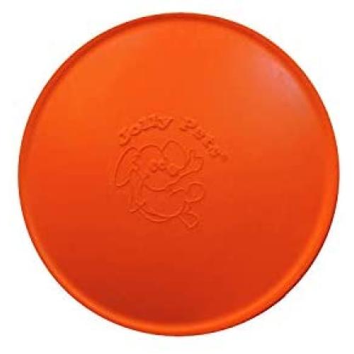 Jolly Pets 3 Pack of Jolly Flyer Rubber Floating Disc, Orange, 9.5-Inch