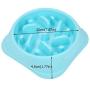 Fdit Slow Dog Food Bowl Dish Anti Choking Slow Eating Water Food Feeder Container Eating Plate(Blue)