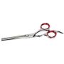 Laazar 6.5” Thinning Shears for Dogs and Cats with Leather Case | Stainless Steel Pet Thinning Scissors for Texturizing and Blending | Sharp Hair Grooming Tools and Supplies for Pets
