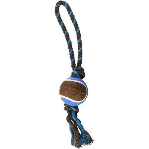 Knotted Dog Toy With Tennis Ball Knotted Dog Toy With Tennis Ball