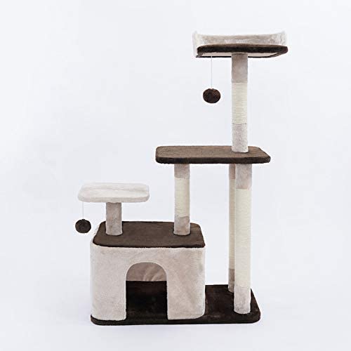 ZEZE 39'' Five Floors Mutiple Steps CAT Tree(Scratching Post/Cat House/Activity Center/Cat Perch/Cat Towers/Climbing Tree) Gifts for Your Loving Pets/Halloween/Thanksgiving/Christmas