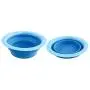 LOVE2PET Collapsible Dual Silicone Bowls with Stand for Dogs & Cats, Light Blue LOVE2PET Collapsible Dual Silicone Bowls with Stand for Dogs & Cats, Light Blue