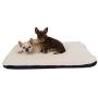 Shredded Certified Organic Latex Orthopedic Pet Bed 40'' X 34'' X 3'' (Large, Blue Denim Color with Fleece Top)