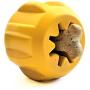 SodaPup ID Gear Dog Toy - Natural Rubber Treat Pocket - Fetch & Dental Chew Toy - Yak Chew Holder - Treat Dispenser - Slow Feeder - Power Chewers - Yellow - Large