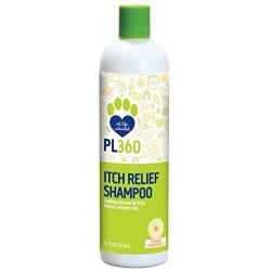 PL360 Itch Relief Dog Shampoo with Colloidal Oatmeal for Dry Skin, Herbal Chamomile, 16 Ounce