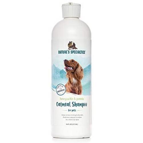 Natures Specialties Anti-Itch Medicated Oatmeal Dog Shampoo for Pets, Ready to Use, Made in USA, Honeysuckle and Pamelo, 16oz