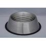 Indipets Stainless Steel Capacity Measurement Dog Bowl - Volume Marking, No-Tip, Anti-Skid Dish