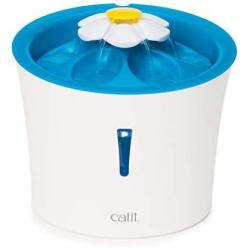 Catit LED Flower Fountain, Cat Water Fountain, Blue, 43747