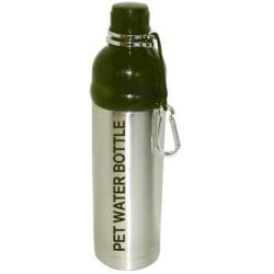 Good Life Gear Stainless Steel Pet Water Bottle, 24-Ounce, Brushed Silver Design