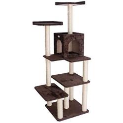 GleePet GP78680723 Cat Tree, 66-Inch, Coffee Brown