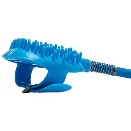 Mind Reader Pet Washing Tool, Scrubber and Sprayer Glove, Flexible Hose Attachment for Cats and Dogs, Indoor or Outdoor Use, Fits All Hand Sizes, Blue