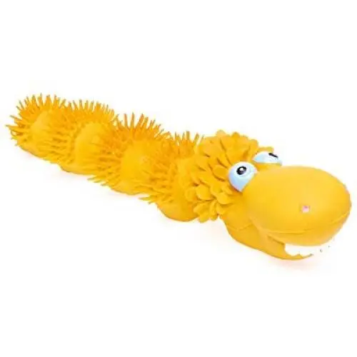 Snake - Sensory Squeaky Dog Toy - Natural Rubber (Latex) - for Puppies & Small Dogs - 8'' Long - Not for Aggressive Chewers - Complies with Same Safety Standards as Children’s Toys Snake - Sensory Squeaky Dog Toy - Natural Rubber (Latex) - for Puppies & Small Dogs - 8'' Long - Not for Aggressive Chewers - Complies with Same Safety Standards as Children’s Toys