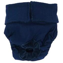 Barkertime Premium Wateproof Dog Diaper - Made in USA - Navy Blue Waterproof Premium Dog Diaper for Incontinence, Male Marking, Females in Heat