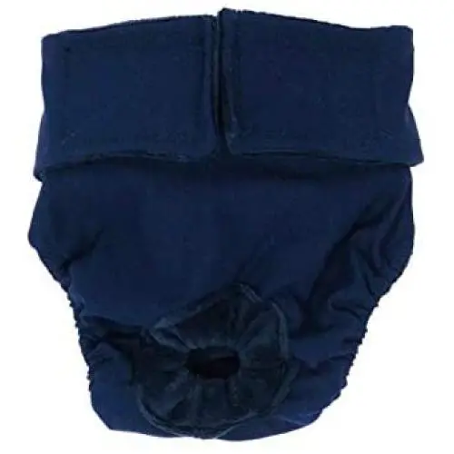 Barkertime Premium Wateproof Dog Diaper - Made in USA - Navy Blue Waterproof Premium Dog Diaper for Incontinence, Male Marking, Females in Heat Barkertime Premium Wateproof Dog Diaper - Made in USA - Navy Blue Waterproof Premium Dog Diaper for Incontinence, Male Marking, Females in Heat